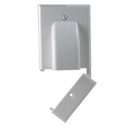 Vanco 120617X Hinged Bundled Cable Wall Plate - White