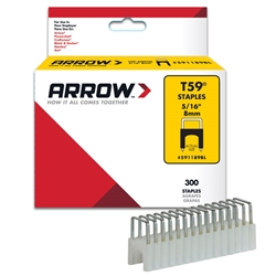 Arrow T-59 5/16in Clear Insulated Staples - 300 Staples
