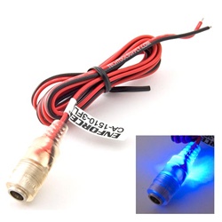 Illuminated DC Jack with 3ft Cord :: 2.1mm Male