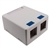 Dual Quickport Surface Mounted Box - White