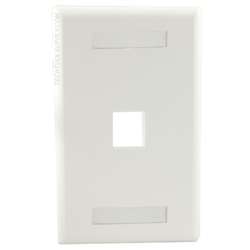 1 Port Wall Plate White - ID