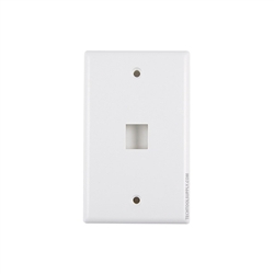 1 Port Wall Plate White