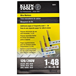 Klein Tools Wire Markers-120/240V 3 Phase 1-48