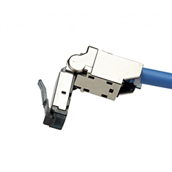 Platinum Tools RJ45 Cat5e Plugs - 3-Prong For Round Solid Cable, 500-Pack | 8P8C Modular Connectors