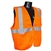 Radians Class 2 Vest with Zipper, Orange - Small
