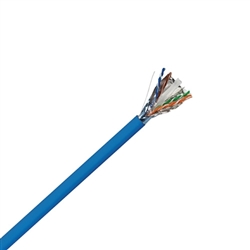 CAT 6 F/UTP Solid Riser Shielded CMR Cable - 1000ft Blue