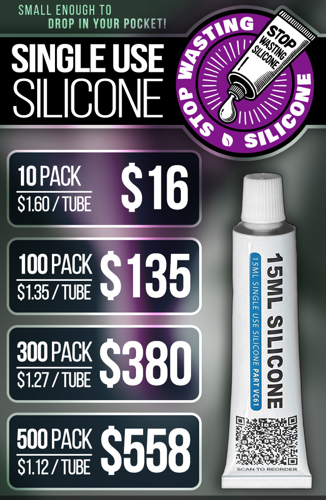 SALE!  15ml Single Use Silicone - 10, 100, 300, 500 Packs!