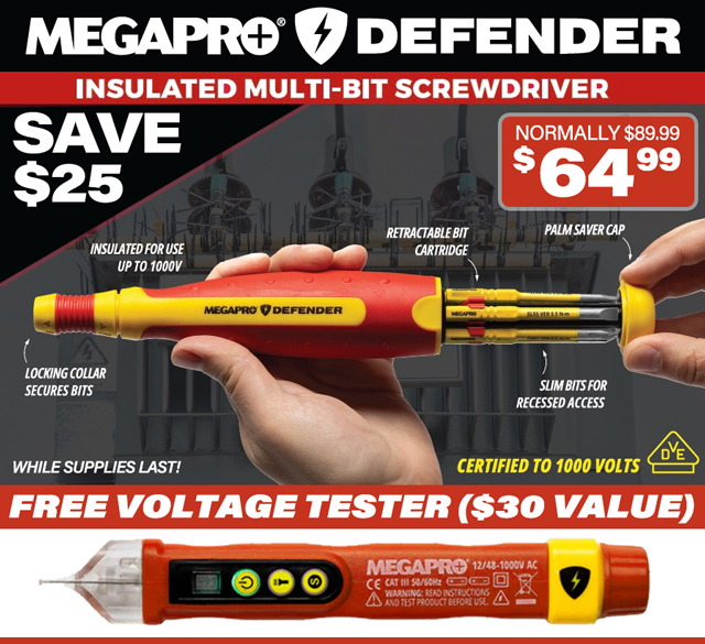 NEW! Megapro Defender w/ FREE Voltage Detector - SAVE $25