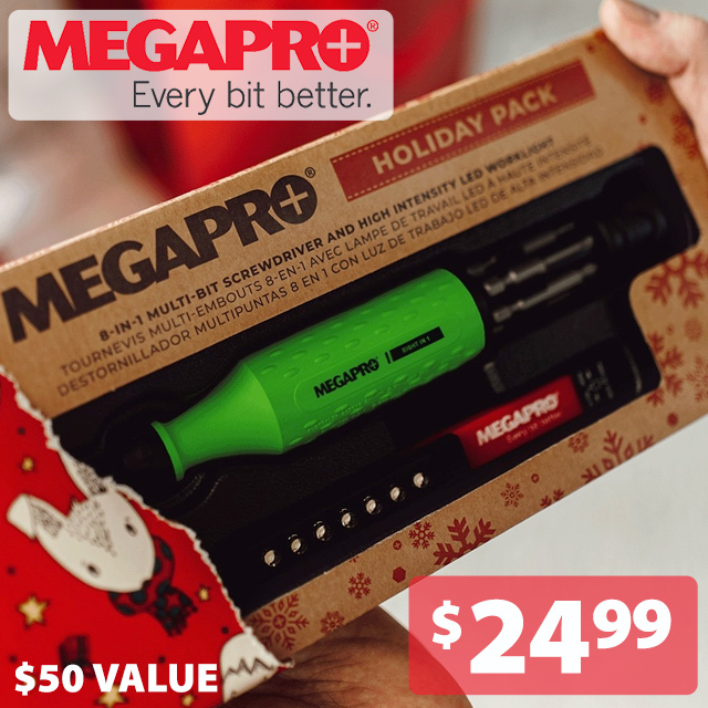 Megapro Holiday Pack Promo with Flashlight