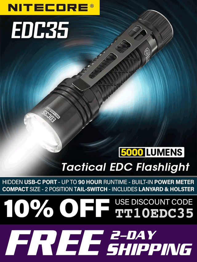 5000 Lumen USB-C Nitecore  EDC Flashlight