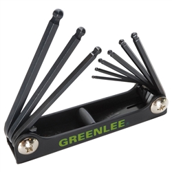 Greenlee 0254-12 9-Pc Ball-End Hex Wrench Set