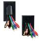 Vanco Reversible  Bulk Cable Wall Plate - Black