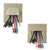 Vanco Dual Reversible Bulk Cable Wall Plate - Ivory