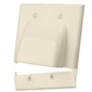 Vanco Dual Hinged Bundled Cable Plate - Ivory