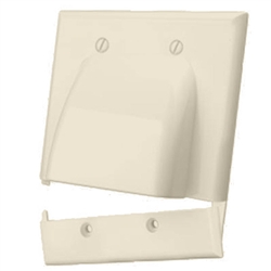 Vanco Dual Hinged Bundled Cable Plate - Ivory