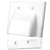 Vanco Dual Hinged Bundled Cable Plate - White