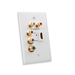 Vanco Combo HDMI & Component RCA Wallplate