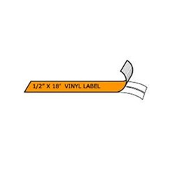 Vinyl Labels Orange 1/2in x 18' for Rhino Labelers