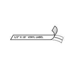 Vinyl Labels White 1/2in x 18' for Rhino Labelers