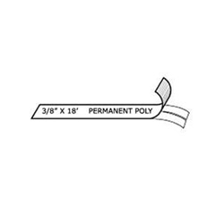 Permanent Polyester White 3/8in x 18' for Rhino Labelers