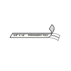 Permanent Polyester Metalized 3/8in x 18' for Rhino Labelers