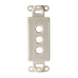 Vanco Decor 3 Port Hex Hole Plate - White