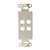 Vanco Decor 4 Port Hex Hole Plate - White