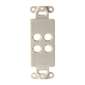Vanco Decor 4 Port Hex Hole Plate - White
