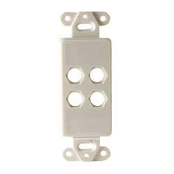 Vanco Decor 4 Port Hex Hole Plate - White