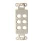 Vanco Decor 6 Port Hex Hole Plate - White