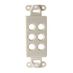 Vanco Decor 6 Port Hex Hole Plate - White