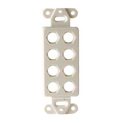 Vanco Decor 8 Port Hex Hole Plate - White