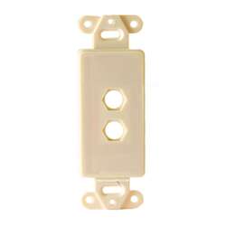 Vanco Decor 2 Port Hex Hole Plate - Ivory