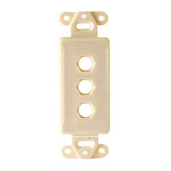 Vanco Decor 3 Port Hex Hole Plate - Ivory