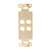 Vanco Decor 4 Port Hex Hole Plate - Ivory