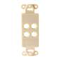 Vanco Decor 4 Port Hex Hole Plate - Ivory