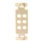 Vanco Decor 6 Port Hex Hole Plate - Ivory