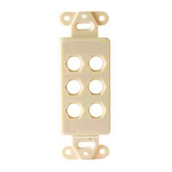 Vanco Decor 6 Port Hex Hole Plate - Ivory