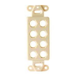 Vanco Decor 8 Port Hex Hole Plate - Ivory