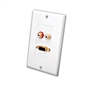 Vanco VGA Wallplate with L/R Audio RCA