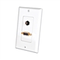Vanco VGA Wallplate with 1/8in 3.5mm Jack
