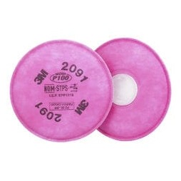 3M 2091 P100 Particulate Filters - 1 Pair