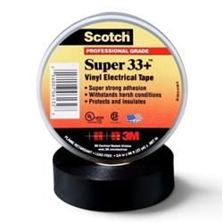 3M Scotch Super 33+ Vinyl Electrical Tape - Black, 3/4in x 66ft