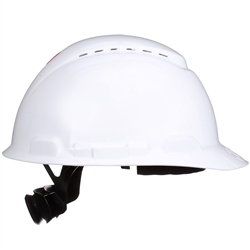 3M SecureFit Vented White 4-Point Ratchet Hard Hat
