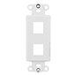2 Port Decor Style Multi-Media Wall Plate Insert - White