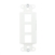 3 Port Decor Style Multi-Media Wall Plate Insert - White