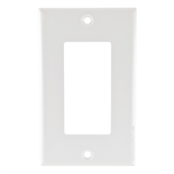 Vanco Decor Style Plate Single Gang - White