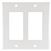 Vanco Decor Style Plate Dual Gang - White