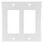 Vanco Decor Style Plate Dual Gang - White