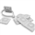 ACT White Adhesive Mounting Pad, 3/4in x 3/4in - 100pk